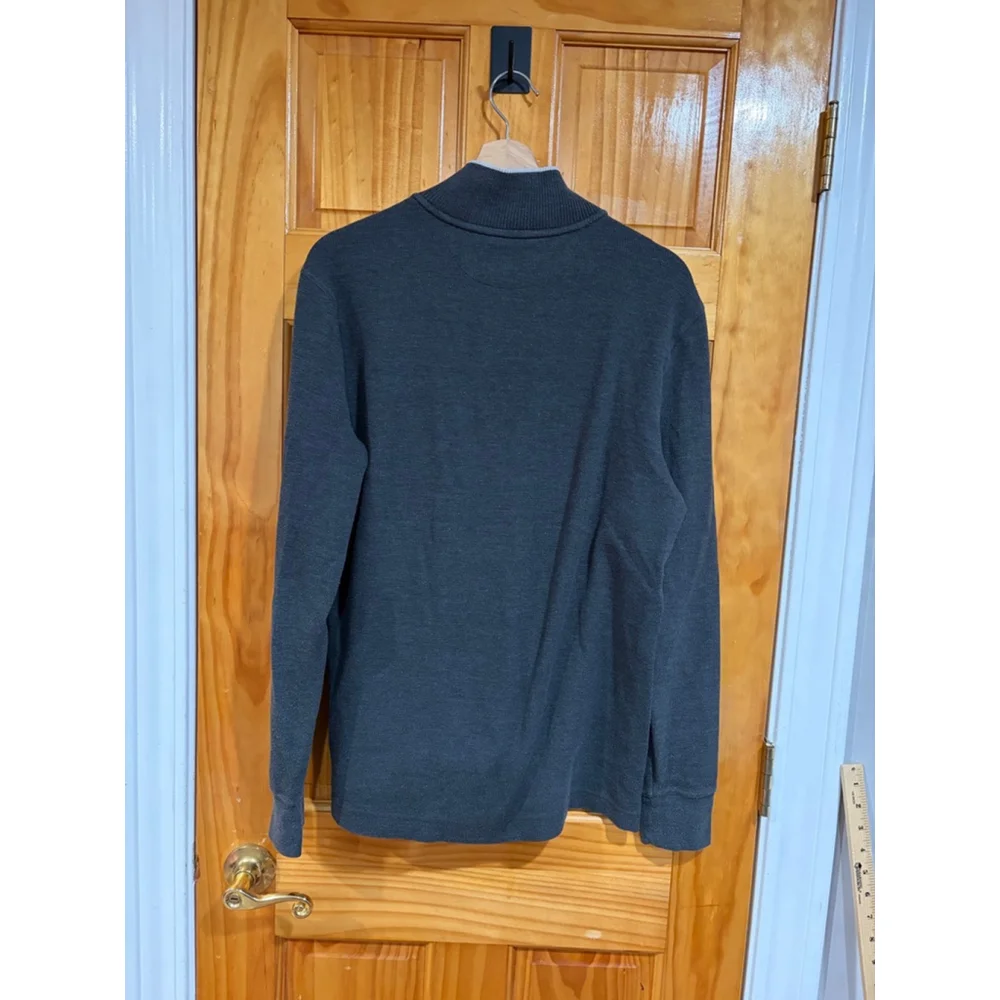 Banana Republic Charcoal Waffle Knit Long Sleeve Henley Sweater L